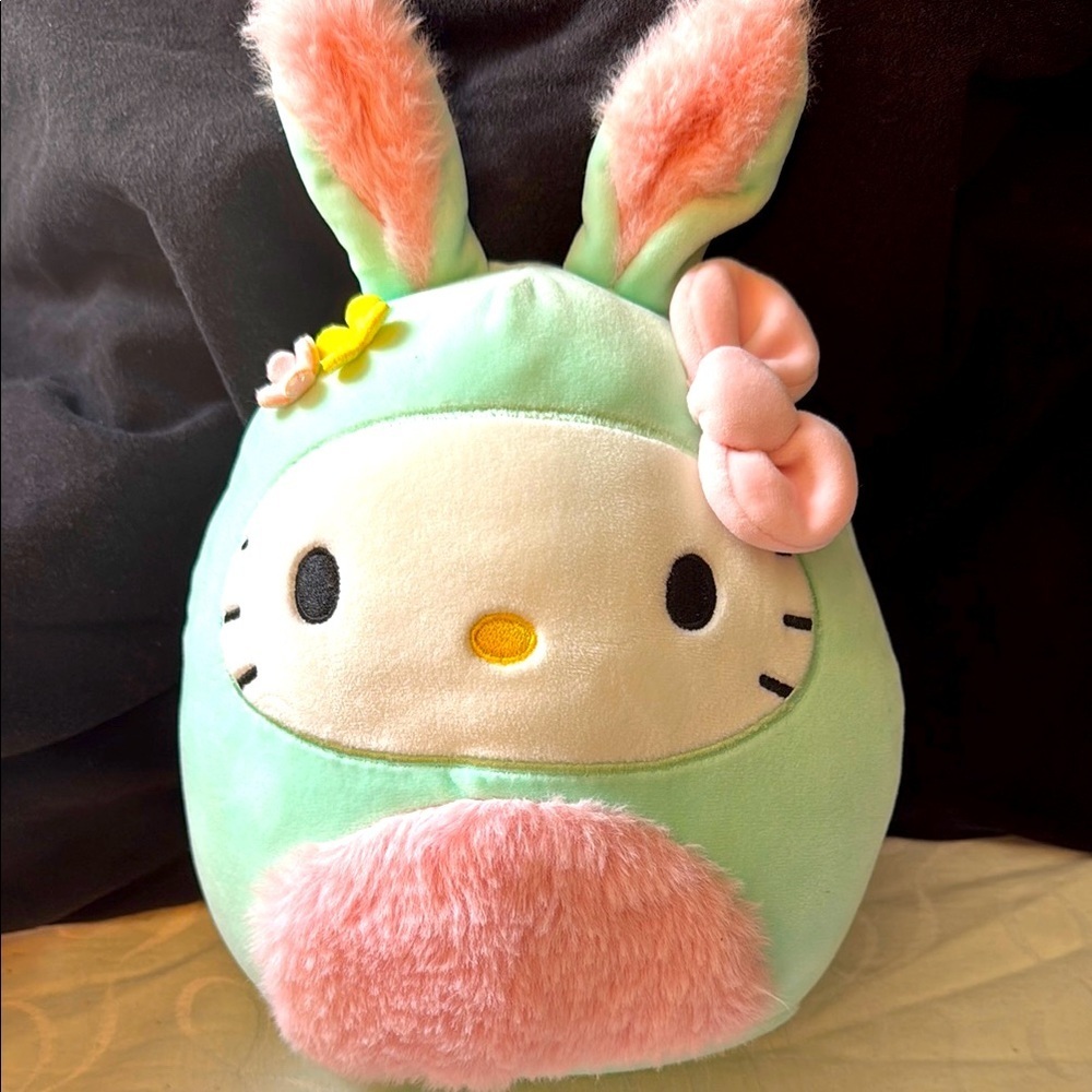 Sanrio Hello Kitty Mint Green Plush with White Pom-Pom